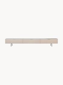 Meuble TV en bois Tave, Beige clair, larg. 250 x haut. 36 cm