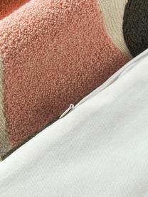 Funda de cojín de algodón estampado abstracto Nomi, Parte delantera: borreguillo (100% algodón, Parte trasera: 100% algodón El material , Terracota, melocotón, verde oliva, Off White, An 45 x L 45 cm