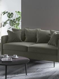 Sofa z aksamitu Esme (2-osobowa), Tapicerka: 100% aksamit poliestrowy, Stelaż: drewno liściaste, drewno , Nogi: metal powlekany Dzięki tk, Szary, S 176 x G 96 cm