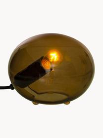 Kleine tafellamp Globus, verschillende formaten, Lampenkap: glas, Bruin, transparant, Ø 13 x H 10 cm