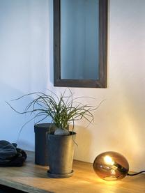 Kleine Tischlampe Globus, verschiedene Grössen, Lampenschirm: Glas, Braun, transparent, Ø 13 x H 10 cm