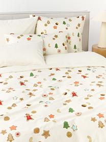 Taie d'oreiller en percale de coton au design Cookies de Kera Till, Blanc cassé, multicolore, larg. 50 x long. 70 cm