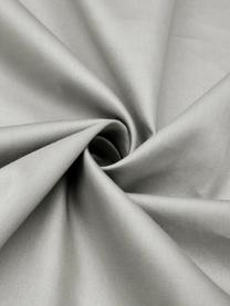 Drap plat en satin de coton gris clair Comfort, Gris clair, larg. 240 x long. 300 cm