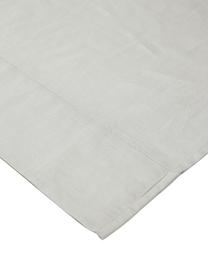 Drap plat en satin de coton gris clair Comfort, Gris clair, larg. 240 x long. 300 cm