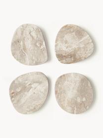 Set sottobicchieri in marmo Lio 4 pz, Marmo, Beige marmorizzato, Larg. 10 x Prof. 10 cm