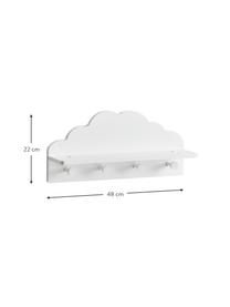 Wandgarderobe Wolke, Mitteldichte Holzfaserplatte (MDF), beschichtet, Weiß, B 48 x H 22 cm