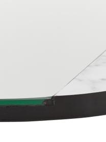 Ronde wandspiegel Stockholm met marmerlook, Decoratie: melamine, Wit gemarmerd, Ø 40 x D 1 cm