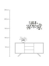 Decorazione da parete in metallo laccato Cube, Metallo verniciato, Grigio, Larg. 92 x Alt. 50 cm