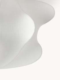 Plafondlamp Arwa in zijdelook, Lampenkap: kunststof met zijdelook, Wit, Ø 52 x H 31 cm