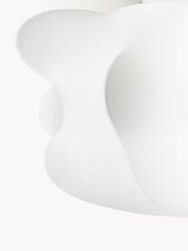 Deckenleuchte Arwa in Seiden-Optik, Lampenschirm: Kunststoff in Seiden-Opti, Baldachin: Metall, pulverbeschichtet, Weiß, Ø 52 x H 31 cm
