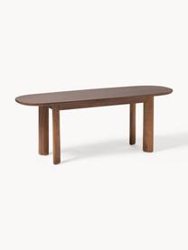 Banco de madera Waikiki, tamaños diferentes, Asiento: tablero de fibra de densi, Estructura: madera maciza de roble, c, madera de nogal, An 140 x Al 40 cm