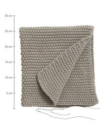 Presine a maglia in cotone bio Merga 6 pz, 100% realizzato in cotone biologico certificato GOTS, Grigio, Larg. 27 x Lung. 27 cm
