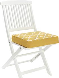 Cuscino sedia alto giallo/bianco Lana, Rivestimento: 100% cotone, Giallo, Larg. 40 x Lung. 40 cm