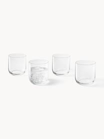 Vasos Eleia, 4 uds., Vidrio de cristal, Transparente, Ø 7 x Al 9 cm, 288 ml