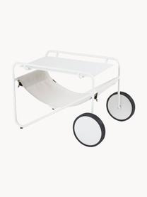 Mesa auxiliar para exterior Poul, Blanco Off White, An 72 x F 44 cm