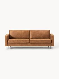 Sofa Hunter (3-Sitzer) aus recyceltem Leder, Bezug: Recyceltes Leder (70% Led, Gestell: Massives Kiefernholz und , Füße: Metall, pulverbeschichtet, Leder Braun, B 219 x T 90 cm