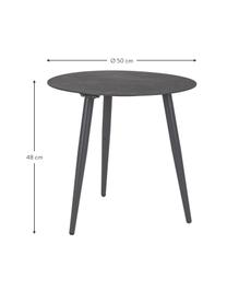 Table d'appoint de jardin Ridley, Anthracite, Ø 50 x haut. 48 cm