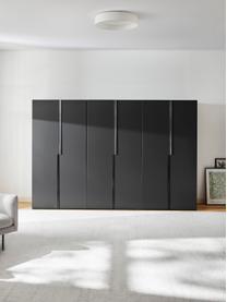 Modularer Drehtürenschrank Leon, 300 cm Breite, mehrere Varianten, Korpus: Spanplatte, melaminbeschi, Schwarz, Basic Interior, B 300 x H 200 cm