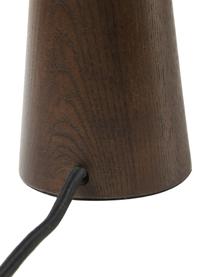 Lampe à poser bois de frêne foncé Jascha, Bois foncé, Ø 24 x haut. 43 cm