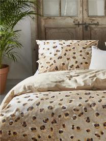 Bavlnená posteľná bielizeň Wild Animal, odtiene béžovej a hnedej