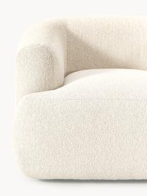 Sillón en tejido bouclé Sofia, Tapizado: tejido bouclé (100% polié, Estructura: madera de abeto, tablero , Patas: plástico Este producto es, Bouclé blanco Off White, An 90 x F 97 cm