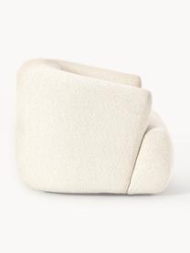 Sillón en tejido bouclé Sofia, Tapizado: tejido bouclé (100% polié, Estructura: madera de abeto, tablero , Patas: plástico Este producto es, Bouclé blanco Off White, An 90 x F 97 cm