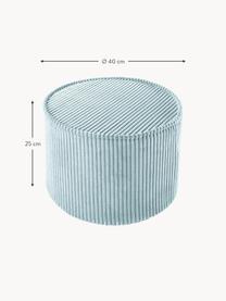 Pouf en velours côtelé pour enfant Sugar, Ø 40 cm, Velours côtelé bleu ciel, Ø 40 x haut. 25 cm