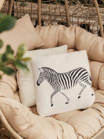 Federa con motivo a zebra Marty, set di 2, 100% cotone, Beige, Larg. 40 cm x Lung. 40 cm