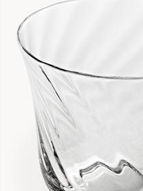 Vasos soplados Swirl, 4 uds., Vidrio, Transparente, Ø 10 x Al 9 cm, 300 ml