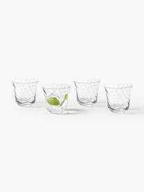 Verres à eau soufflés bouche Swirl, 4 pièces, Verre, Transparent, Ø 10 x haut. 9 cm, 300 ml