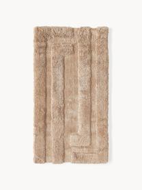 Tapis moelleux à poils longs texturé Genève, Nougat, larg. 80 x long. 150 cm (taille XS)