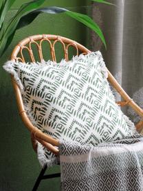 Coussin 45x45 ethno Sudda, Blanc cassé, vert