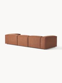 Modulares Sofa Lennon (4-Sitzer), Bezug: 100 % Polyester Der strap, Gestell: Massives Kiefernholz, Spe, Webstoff Nougat, B 327 x T 119 cm