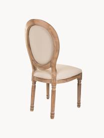 Dřevěná židle s polstrovaným sedákem Louis, Béžová, Š 46 cm, H 48 cm