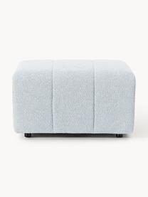 Bouclé-Sofa-Hocker Lena, Bezug: Bouclé (93 % Polyester, 6, Gestell: Buchenholz, Spanplatte, H, Bouclé Hellblau, B 78 x T 75 cm