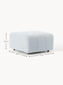 Bouclé-Sofa-Hocker Lena, Bezug: Bouclé (93 % Polyester, 6, Gestell: Buchenholz, Spanplatte, H, Füße: Kunststoff, Bouclé Hellblau, B 78 x T 75 cm