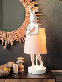 Grande lampe à poser design Rabbit, Blanc, rose pâle, Ø 23 x haut. 68 cm