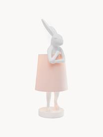 Veľká dizajnová stolová lampa Rabbit, Biela, svetloružová, Ø 23 x V 68 cm