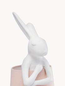 Lámpara de mesa grande de diseño Rabbit, Pantalla: lino, Cable: plástico, Blanco, rosa claro, Ø 23 x Al 68 cm