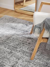 Alfombra Yava, 70% poliéster, 30% algodón (certificado GRS), Gris, negro, An 120 x L 180 cm (Tamaño S)