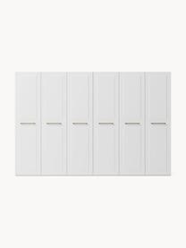 Modularer Drehtürenschrank Charlotte, 300 cm Breite, mehrere Varianten, Korpus: Spanplatte, melaminbeschi, Griffe: Messing Dieses Produkt wi, Weiß, Basic Interior, B 300 x H 200 cm