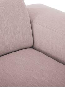 Sofa Melva (3-osobowa), Tapicerka: 100% poliester Dzięki tka, Stelaż: lite drewno sosnowe, cert, Nogi: tworzywo sztuczne, Bladoróżowa tkanina, S 238 x G 101 cm