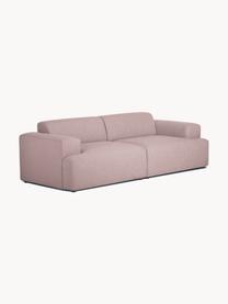 Sofa Melva (3-Sitzer), Bezug: 100% Polyester Der hochwe, Gestell: Massives Kiefernholz, Spa, Füße: Kunststoff Dieses Produkt, Webstoff Hellrosa, B 238 x T 101 cm