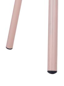 Sedia con braccioli in plastica con gambe in metallo Claire, Seduta: materiale sintetico, Gambe: metallo verniciato a polv, Rosa, Larg. 60 x Alt. 54 cm