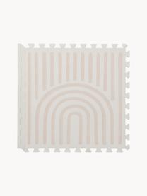 Erweiterbare Spielmatte Linear, EVA-Schaum, Off White, Hellbeige, B 60 x L 60 cm