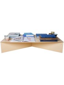 Metalen salontafel Garbo in crèmekleur, Gecoat metaal, Crèmekleurig, B 110 x H 20 cm