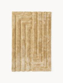 Načechraný koberec s vysokým vlasem a strukturovaným povrchem Genève, Okrová, Š 80 cm, D 150 cm (velikost XS)