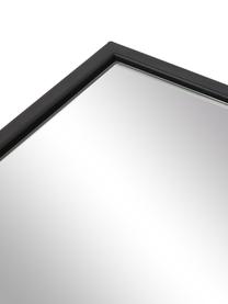 Eckiger Anlehnspiegel Masha, Rahmen: Metall, pulverbeschichtet, Rückseite: Mitteldichte Holzfaserpla, Spiegelfläche: Spiegelglas, Schwarz, B 65 x H 160 cm