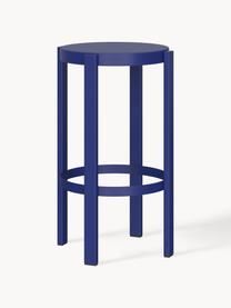 Tabouret de bar en métal Doon, haut. 65 cm, Acier, revêtement par poudre, Bleu roi, Ø 35 x haut. 65 cm