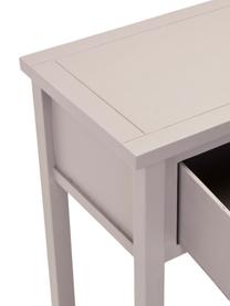 Wandtafel Leonie met 3 lades, Frame: grenenhout, gelakt MDF Po, Handvatten: zinklegering, Grijs, B 100 x H 81 cm